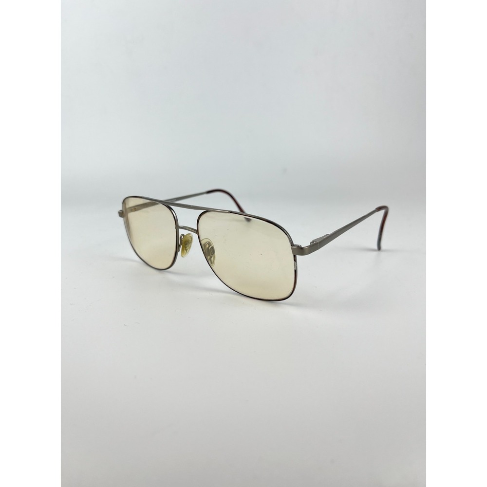 Marchon‎ Men's Eyeglasses Frames Gray Antique Pewter Metal Full Rim 59-17-145 mm